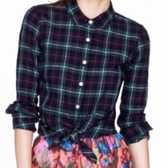 J. Crew Tops - J. Crew Plaid Flannel Shirt